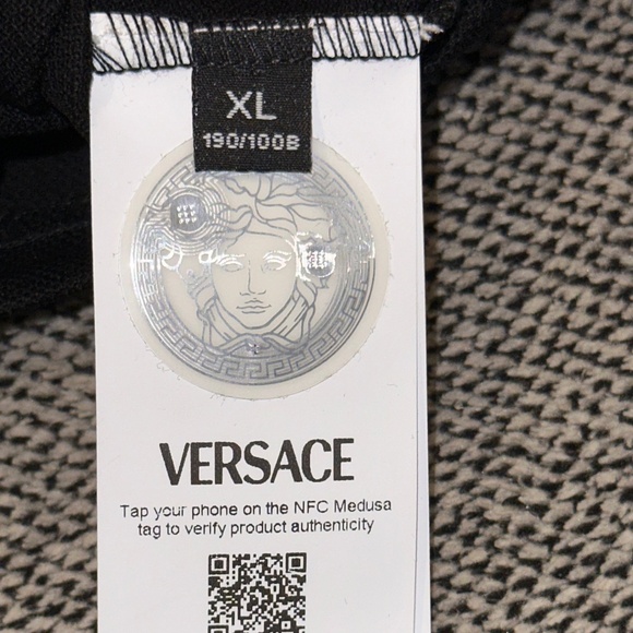 Versace Medusa Head Patch Polo Shirt $450 size XL(52) - Picture 7 of 13